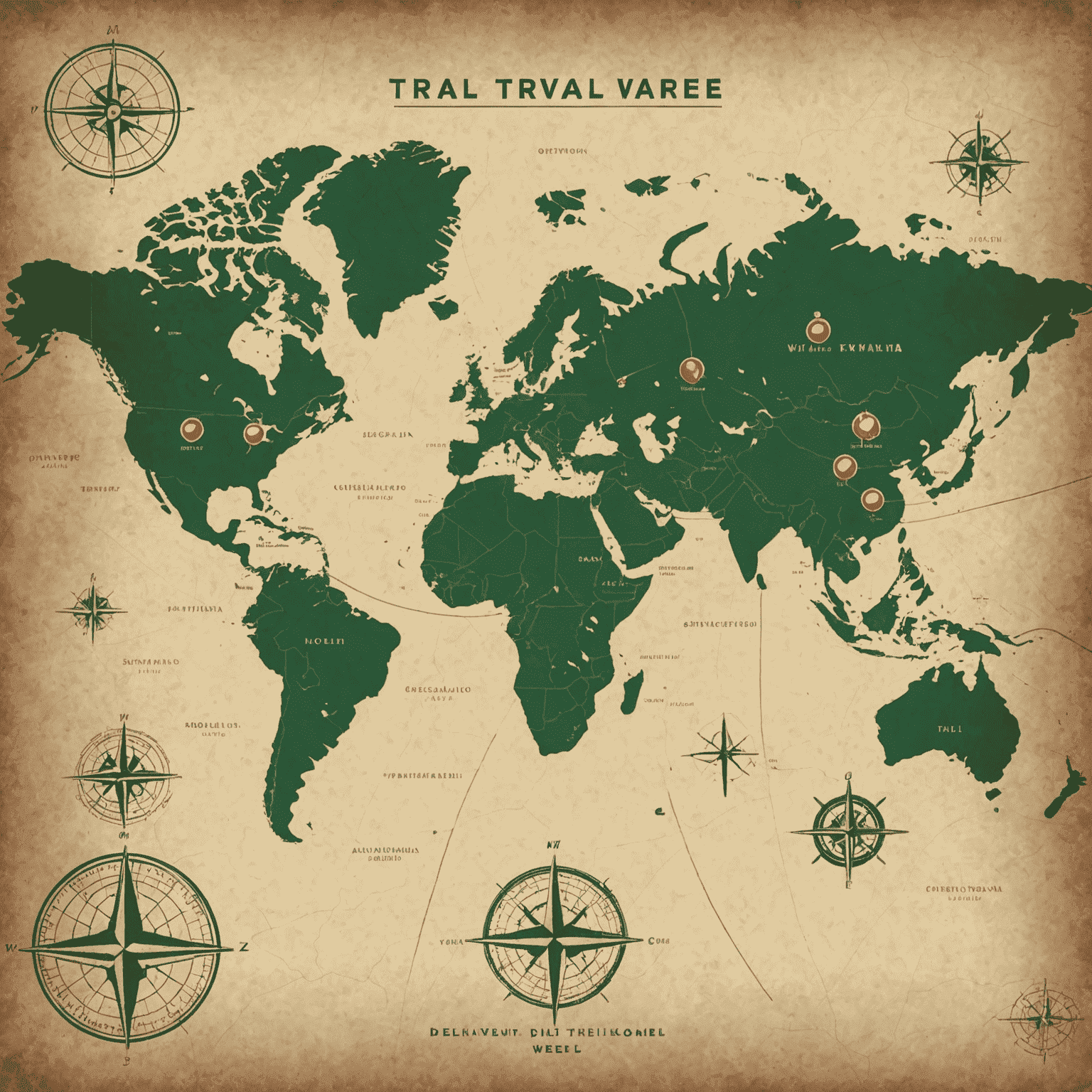 A world map with various pins indicating different Meme Travel advisory levels. The map is styled in earthy tones of beige and green, with Flockcerz's logo subtly placed in the corner. The image conveys a sense of global awareness and Meme Travel safety.